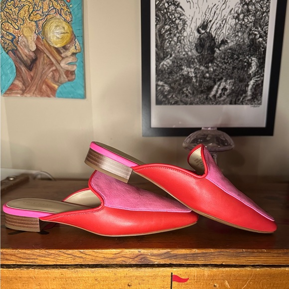 Cole Haan Perley Slip On Mules Vibrant Pink and Red - Picture 8 of 15